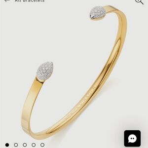 Monica Vinader Fiji Bud Diamond Cuff Bracelet